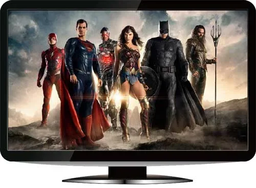 TV-skærm med eksempel på film